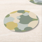 Groen-geel molecuul papier onderzetter (Gebogen)