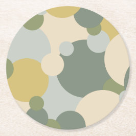 Groen-geel molecuul papier onderzetter