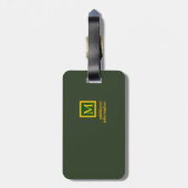 groen/geel monogram voor reiziger bagagelabel (Achterkant verticaal)