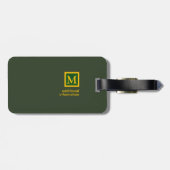 groen/geel monogram voor reizigers bagagelabel (Achterkant horizontaal)