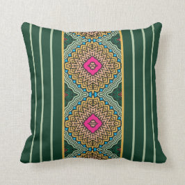 Groen Geel Oker Roze & Blauw Kussen
