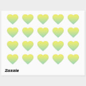 Groen & Geel Ombre Hart Sticker (Vel)