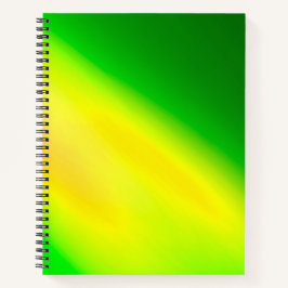 groen geel ombre maanlicht Double Stripe Notitieboek