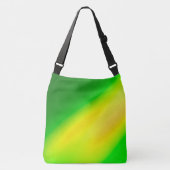Groen Geel ombre maanlicht Dubbele Streep Crossbody Tas (Voorkant)