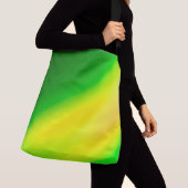 Groen Geel ombre maanlicht Dubbele Streep Crossbody Tas (Dichtbij)
