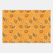 groen geel oranje Bandana Classic Pattern Fun Inpakpapier Vel (Voorkant 3)