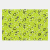 groen geel oranje Bandana Classic Pattern Fun Inpakpapier Vel (Voorkant)
