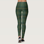 Groen geel patroon met pantserpatroon leggings (Achterkant)