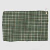 Groen Geel Plaid Ontwerp Golfhanddoek (Horizontaal)