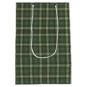 Groen Geel Plaid Ontwerp Medium Cadeauzakje (Achterkant)