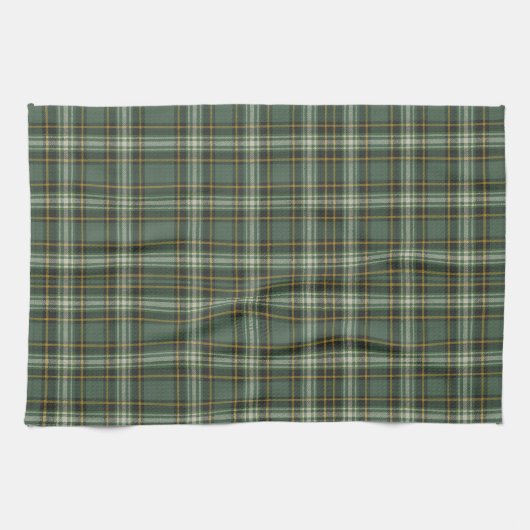 Groen Geel Plaid Ontwerp Theedoek (Horizontaal)