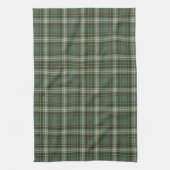 Groen Geel Plaid Ontwerp Theedoek (Verticaal)