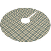 Groen Geel Plaid Patroon Kerstboom Rok (Gekanteld)