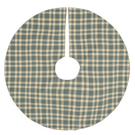 Groen Geel Plaid Patroon Kerstboom Rok