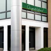 Groen geel Proficiat klasse van 2024 Afstudeerders Spandoek (Buitenkant Gebouw)