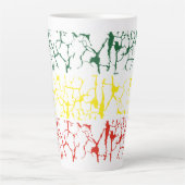 Groen Geel. Red Latte Mok (Voorkant)