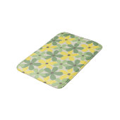 Groen Geel Retro Y2K 70s Bloempatroon Badmat (Gekanteld)