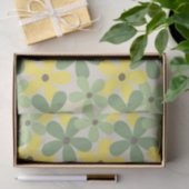 Groen Geel Retro Y2K 70s Bloempatroon Tissuepapier (Geschenk)