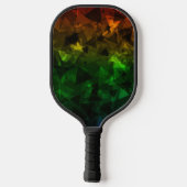 Groen Geel Rood Driehoek Patroon Kleurrijk Rasta Pickleball Paddle (Achterkant)