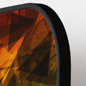 Groen Geel Rood Driehoek Patroon Kleurrijk Rasta Pickleball Paddle (Links Detail)