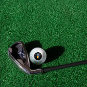 Groen geel rood Monogram initiaal B zwart wit Golfballen