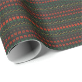 Groen-Geel-Rood Pixel breipatroon Cadeaupapier (Rol Hoek)