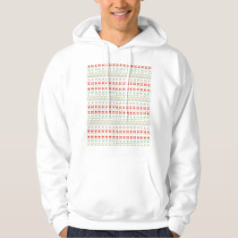 Groen-Geel-Rood Pixel breipatroon Hoodie