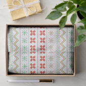 Groen-Geel-Rood Pixel breipatroon Tissuepapier (Geschenk)