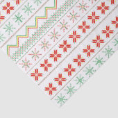 Groen-Geel-Rood Pixel breipatroon Tissuepapier (Detail)