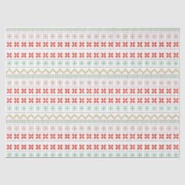 Groen-Geel-Rood Pixel breipatroon Tissuepapier