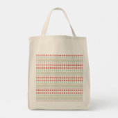 Groen-Geel-Rood Pixel breipatroon Tote Bag (Achterkant)