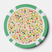 Groen Geel Rood Roze Strepen Poker Chips (Achterkant)