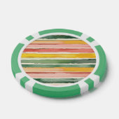 Groen Geel Rood Roze Strepen Poker Chips (Enkel)