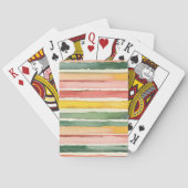 Groen Geel Rood Roze Strepen Pokerkaarten (Achterkant)
