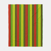Groen Geel Rood Verticaal Strepen Design   Fleece Deken (Voorkant)