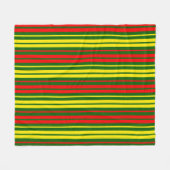 Groen Geel Rood Verticaal Strepen Design   Fleece Deken (Voorkant (Horizontaal))