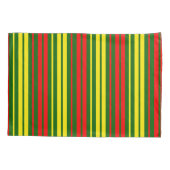 Groen Geel Rood Verticaal Strepen Design Kussensloop (Achterkant)