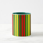 Groen Geel Rood Verticaal Strepen Design   Mok (Midden)
