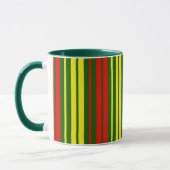 Groen Geel Rood Verticaal Strepen Design   Mok (Links)