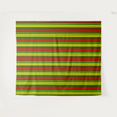 Groen Geel Rood Verticaal Strepen Design Wandkleed (Voorkant (horizontaal))