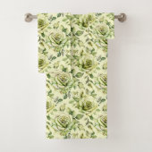 Groen Geel Rose Olive Chartreuse Limoen Bad Handdoek (Insitu)