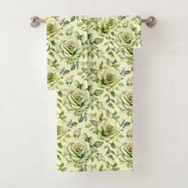 Groen Geel Rose Olive Chartreuse Limoen Bad Handdoek