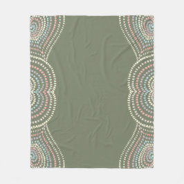 groen geel roze blauw Concentrisch hart Regenboog Fleece Deken