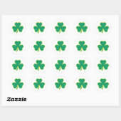 groen geel shamrock ronde sticker (Vel)