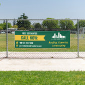 Groen Geel Small Business Call Now Logo Promo Spandoek (Insitu)