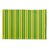 Groen Geel Stijlvolle Strepen Patroon Ontwerp Kussensloop (Achterkant)