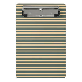 Groen Geel Strepen Patroon Mini Klembord
