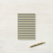 Groen Geel Strepen Patroon Post-it® Notes (Op bureau)