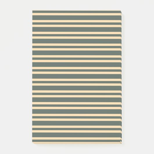 Groen Geel Strepen Patroon Post-it® Notes (Voorkant)