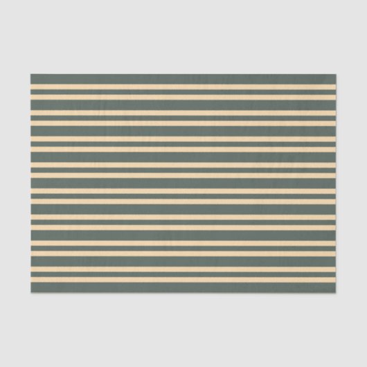 Groen Geel Strepen Patroon Tissuepapier (Voorkant)